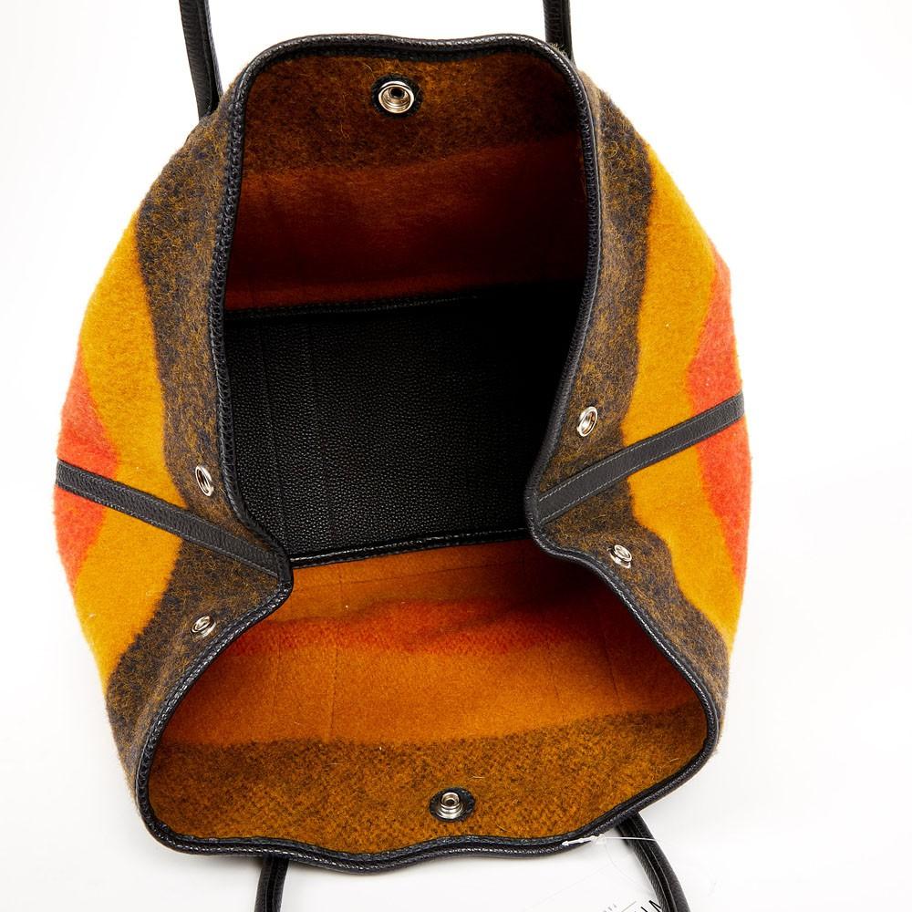 Borsa Hermès Garden Party Nero e Arancione 5