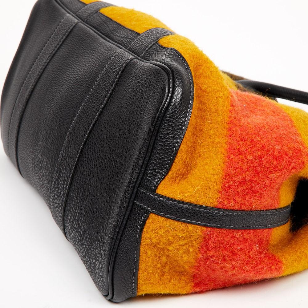 Borsa Hermès Garden Party Nero e Arancione 1