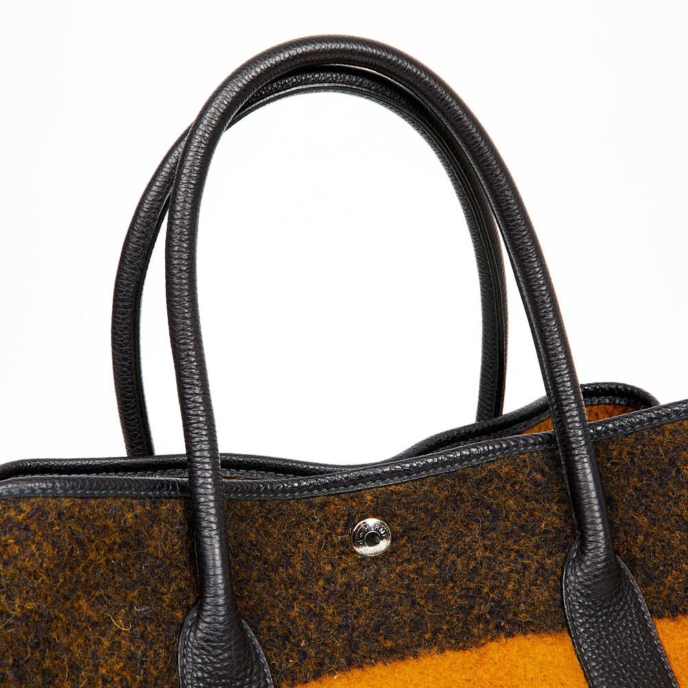 Borsa Hermès Garden Party Nero e Arancione 2