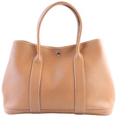 Garden party leather tote Hermès Black in Leather - 30354096