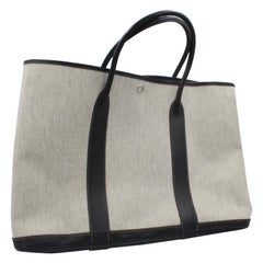 Hermès Garden Party handbag in leather and canvas