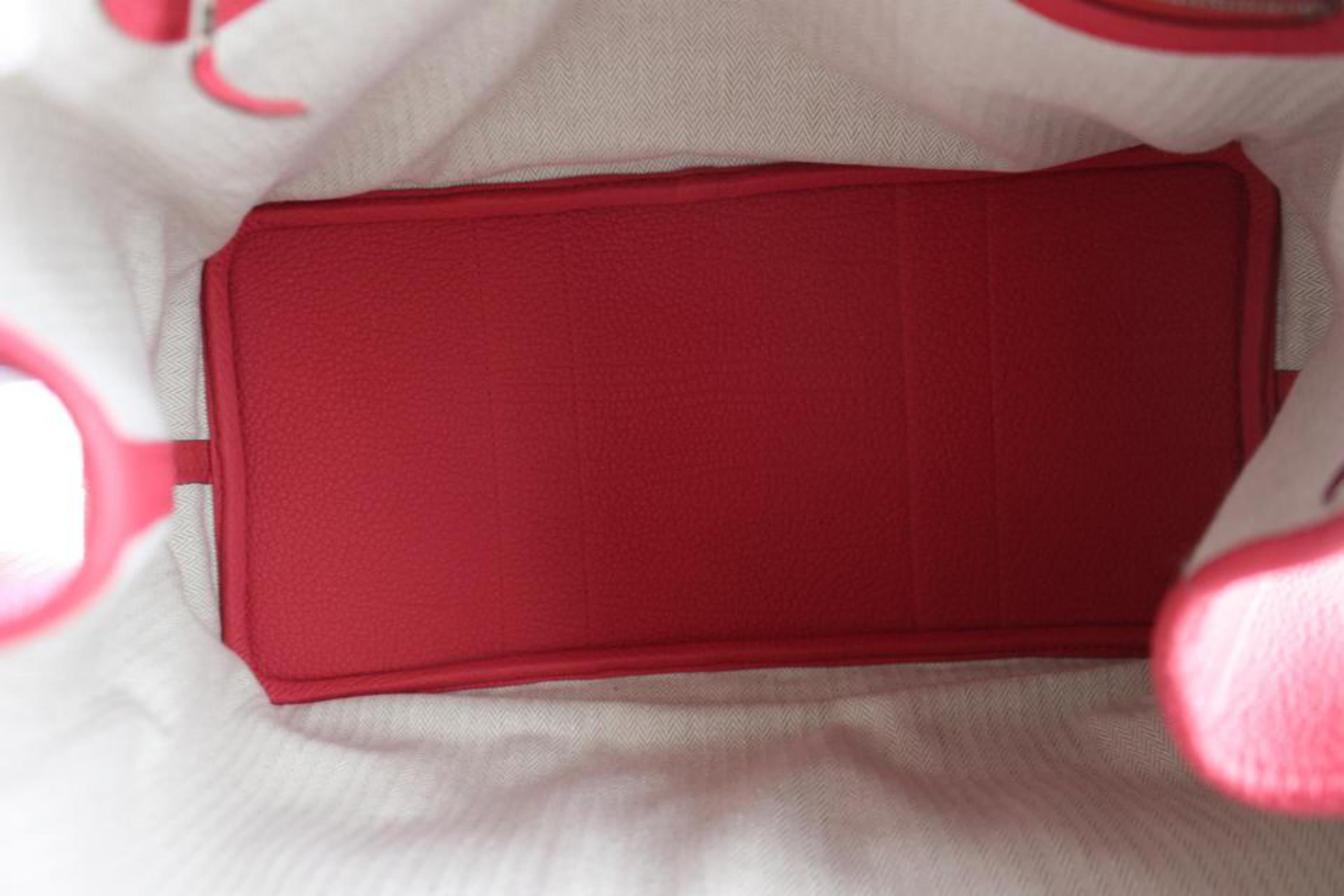 Hermès Garden Party Negonda 36 2hr0207 Red Leather Tote For Sale 2