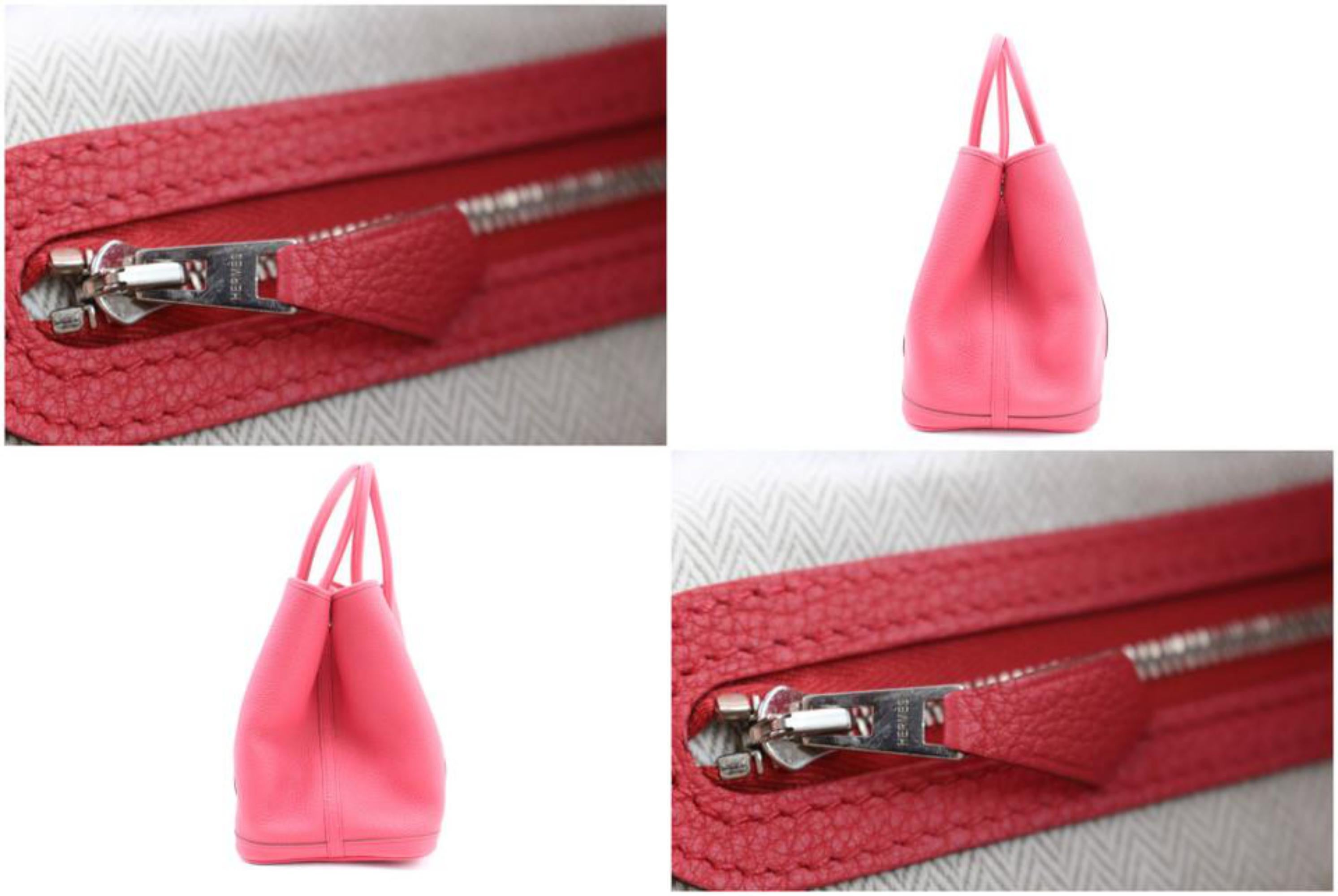 Hermès Garden Party Negonda 36 2hr0207 Red Leather Tote For Sale 3