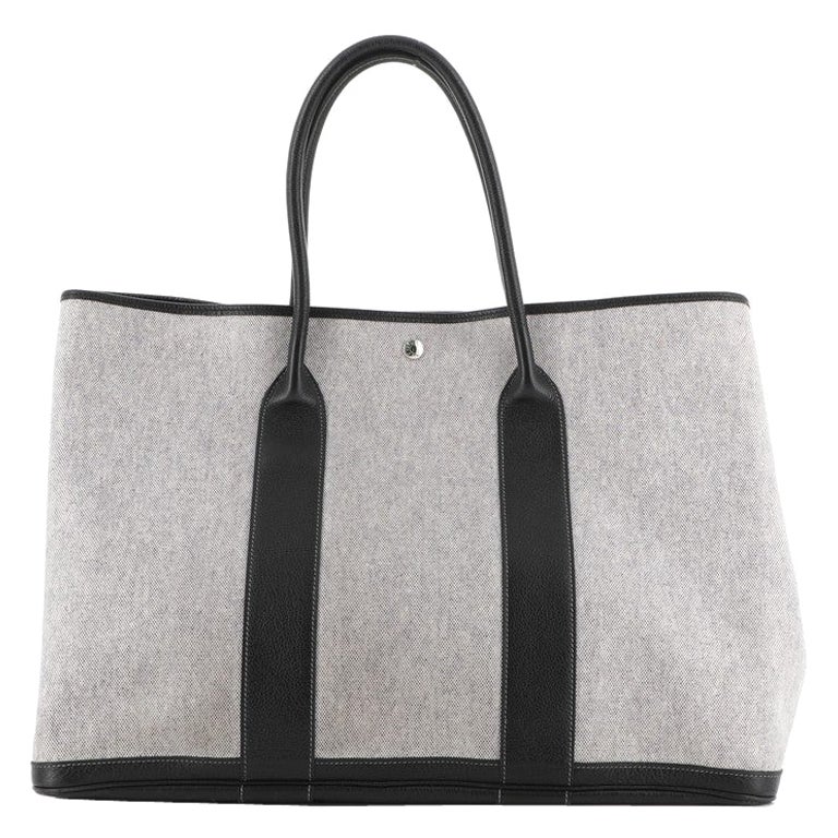 Hermes Garden Party Toile and Leather 45