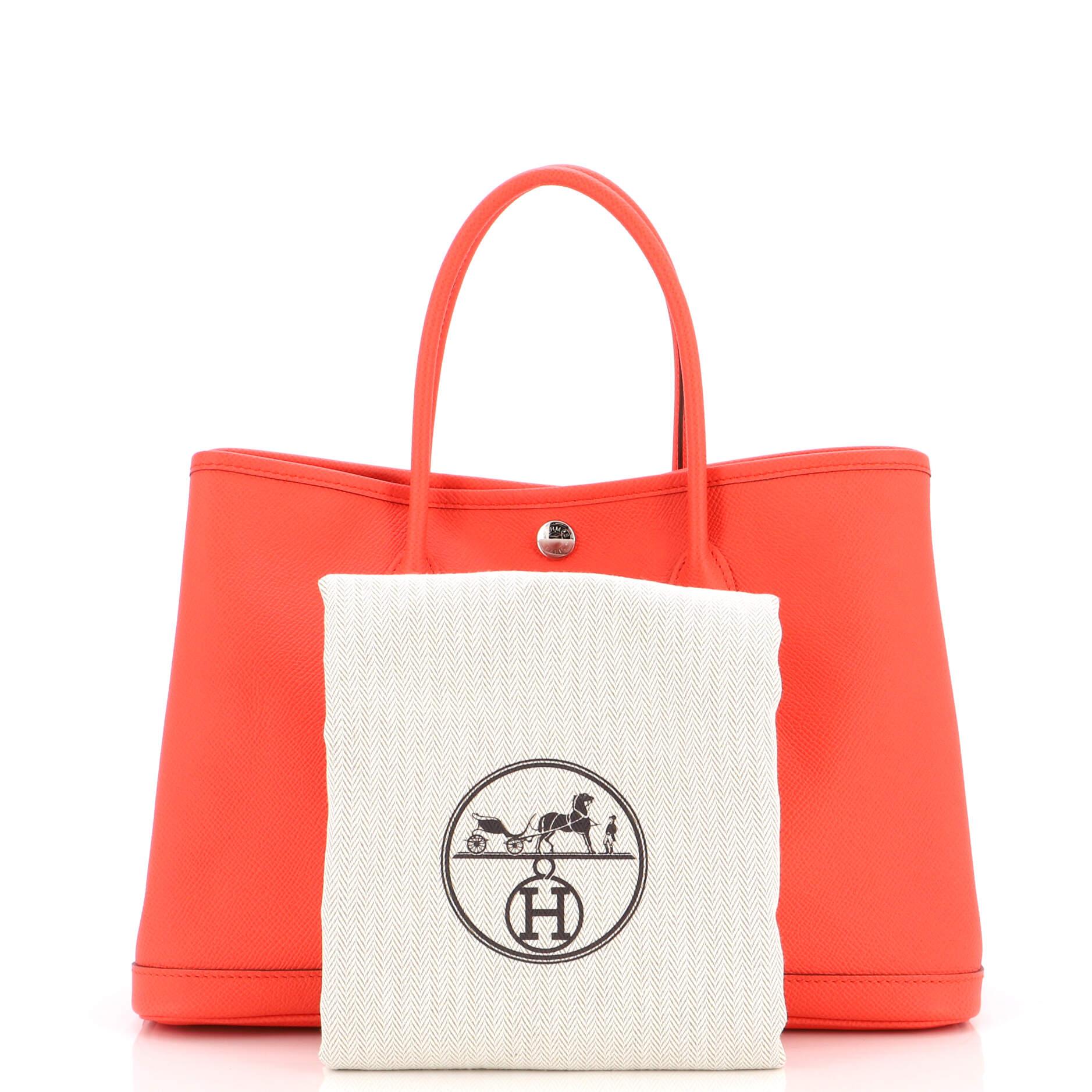 Hermes Garden Party Pockets Tote Toile And Leather 36 at 1stDibs