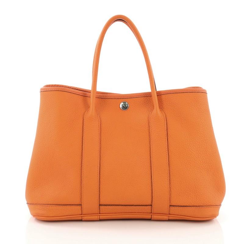 Hermes Garden Party Tote Leather 30 In Good Condition In NY, NY