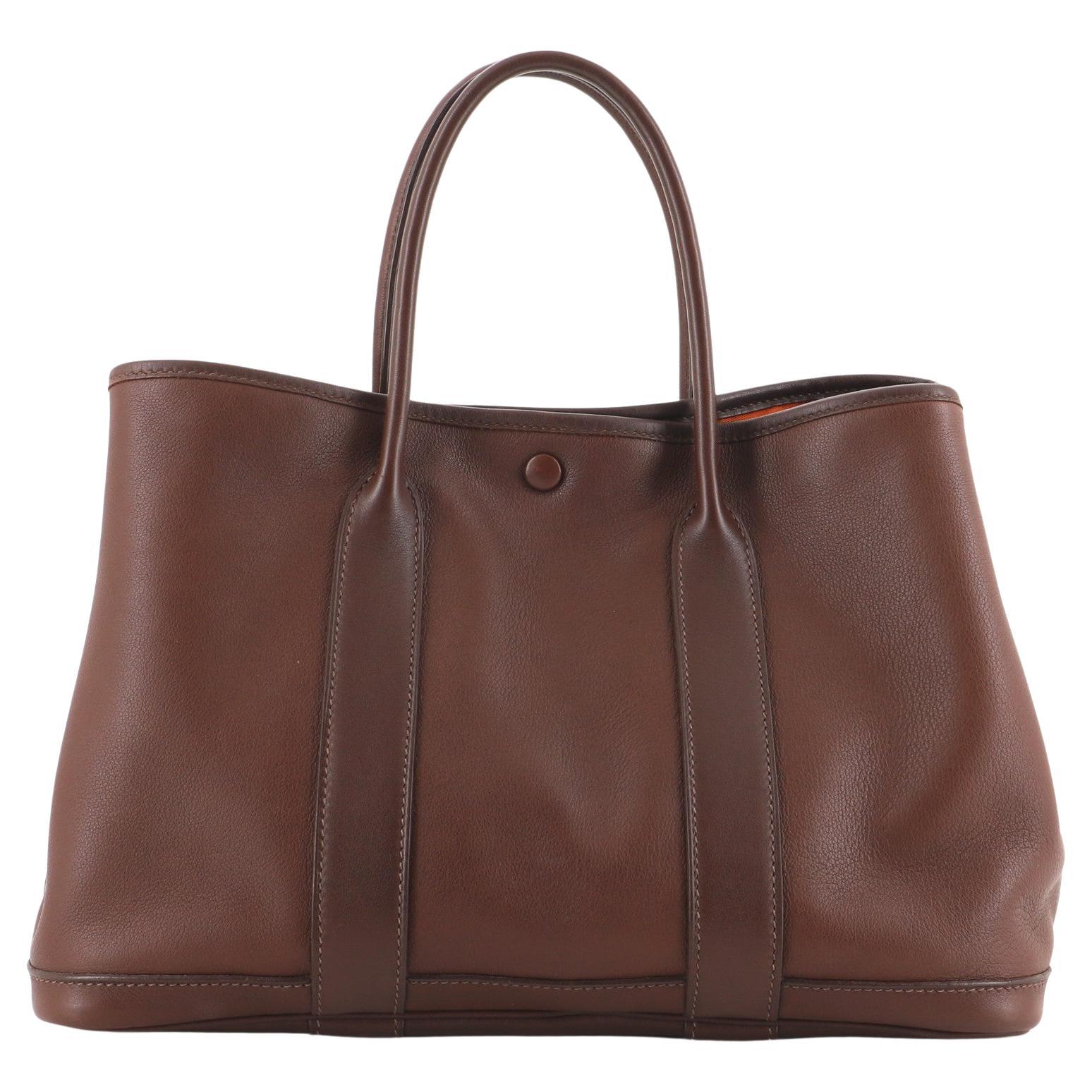 Hermes Garden Party Tote Leather 30 For Sale