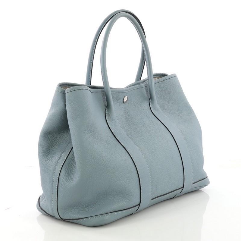 Gray Hermes Garden Party Tote Leather 36