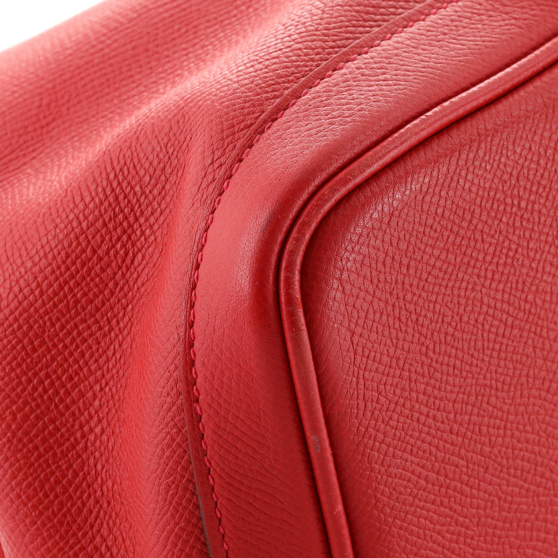 Red Hermes Garden Party Tote Leather 36