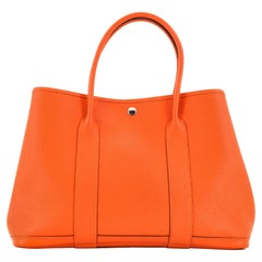 Hermes Garden Party Tote Leather with Printed Interior 36