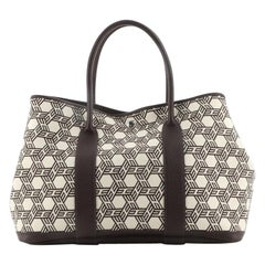 Hermes Garden Party Tote Printed Toile and Leather 36