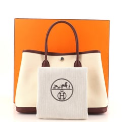 Hermes Garden Party Tote Toile and Leather 30