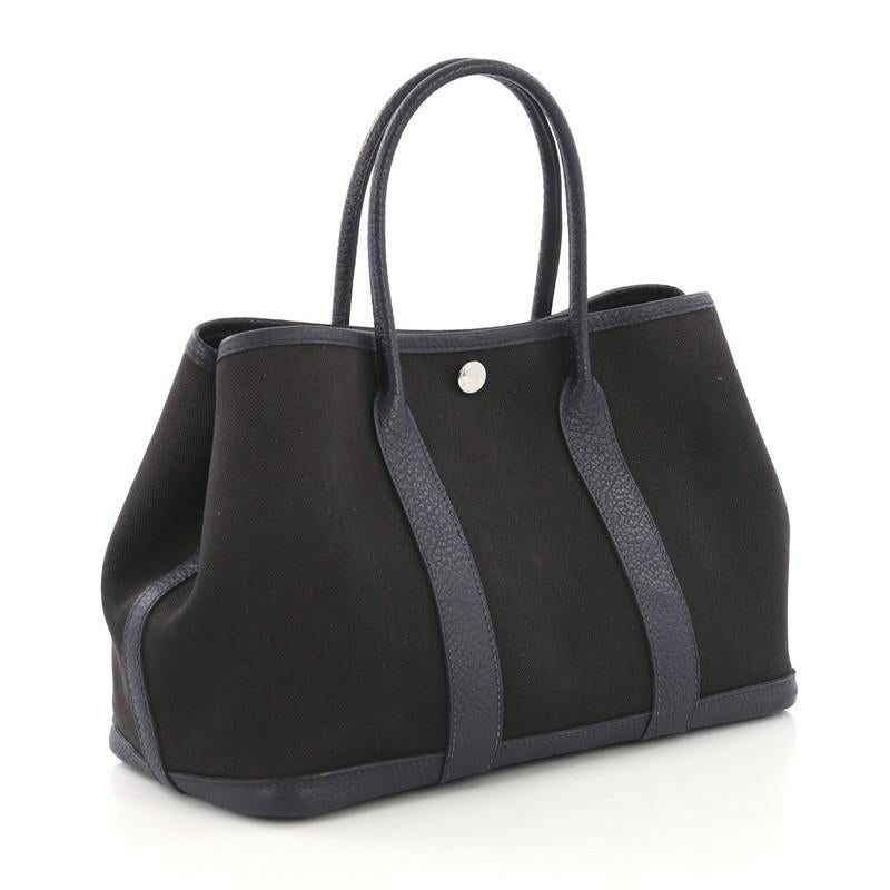 Hermes Garden Party Tote Toile And Leather 30 At 1stdibs