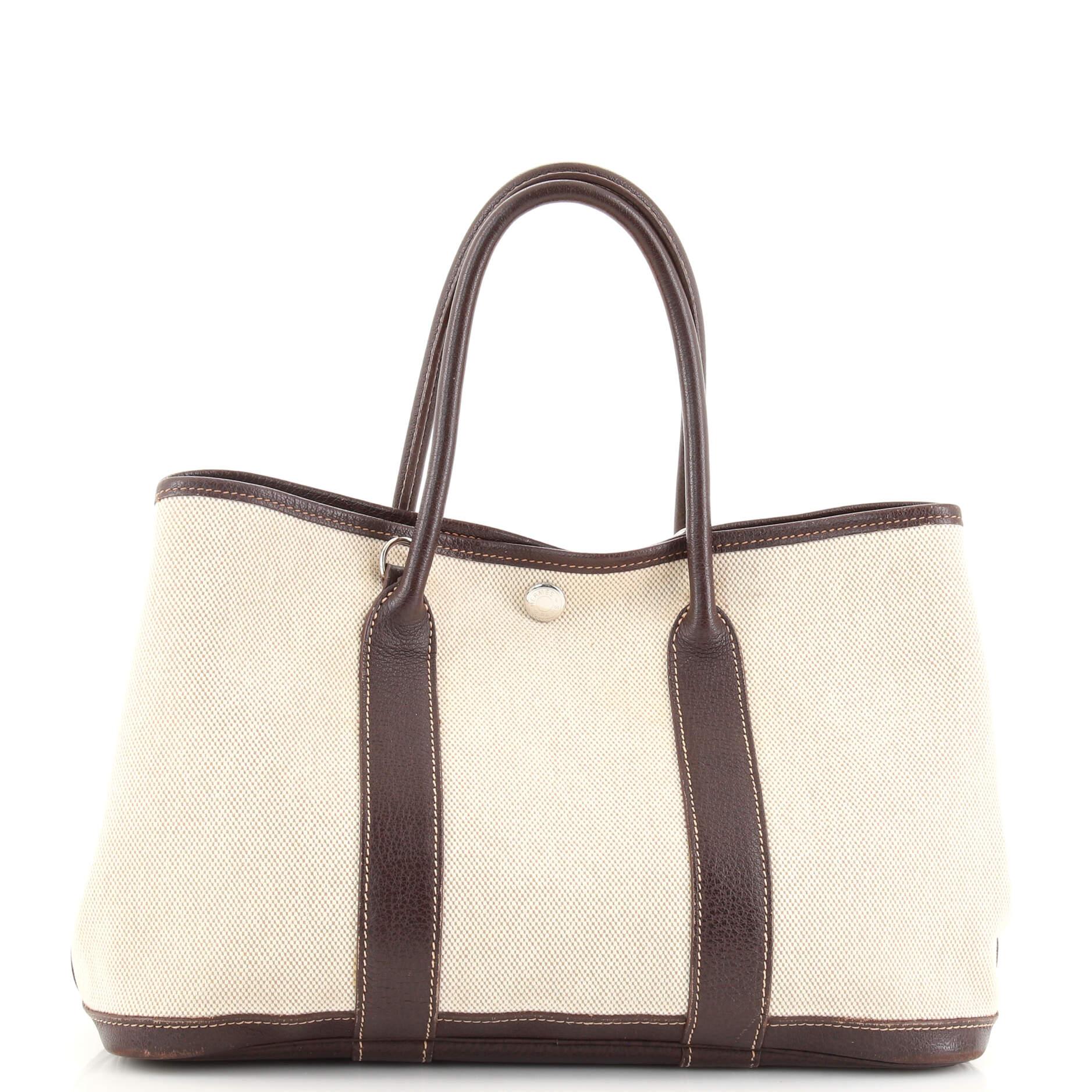 Hermes Garden Party Tote Toile and Leather 30 at 1stDibs hermes