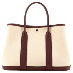 Hermes Garden Party Tote Toile und Leder 30