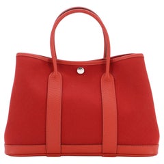 Hermes Garden Party Tote Toile and Leather 30