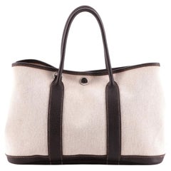 hermes garden party toile Hermes Garden Party Tote Toile and Leather 30