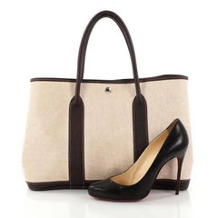 Hermes Garden Party Tote Toile and Leather 36