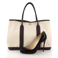 Hermes Garden Party Tote Toile And Leather 36