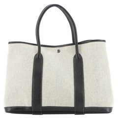 hermes garden party 30 black Hermes Garden Party Tote Toile and Leather 36