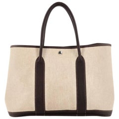 Hermes Garden Party Tote Toile and Leather 36