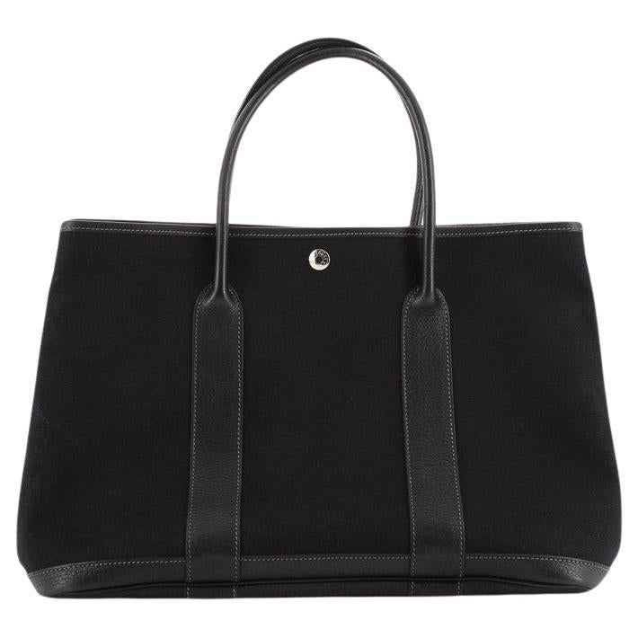 Garten- oder Party-Tasche von Hermes Toile und Leder 36