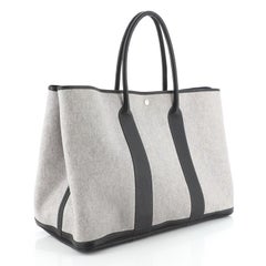 Hermes Garden Party Tote Toile and Leather TGM