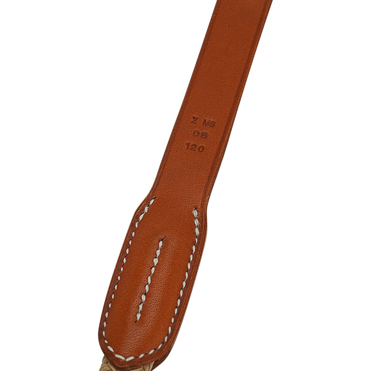 Women's or Men's Hermes Gaucho Dog Leash Irish Natural Bridle Leather For Sale