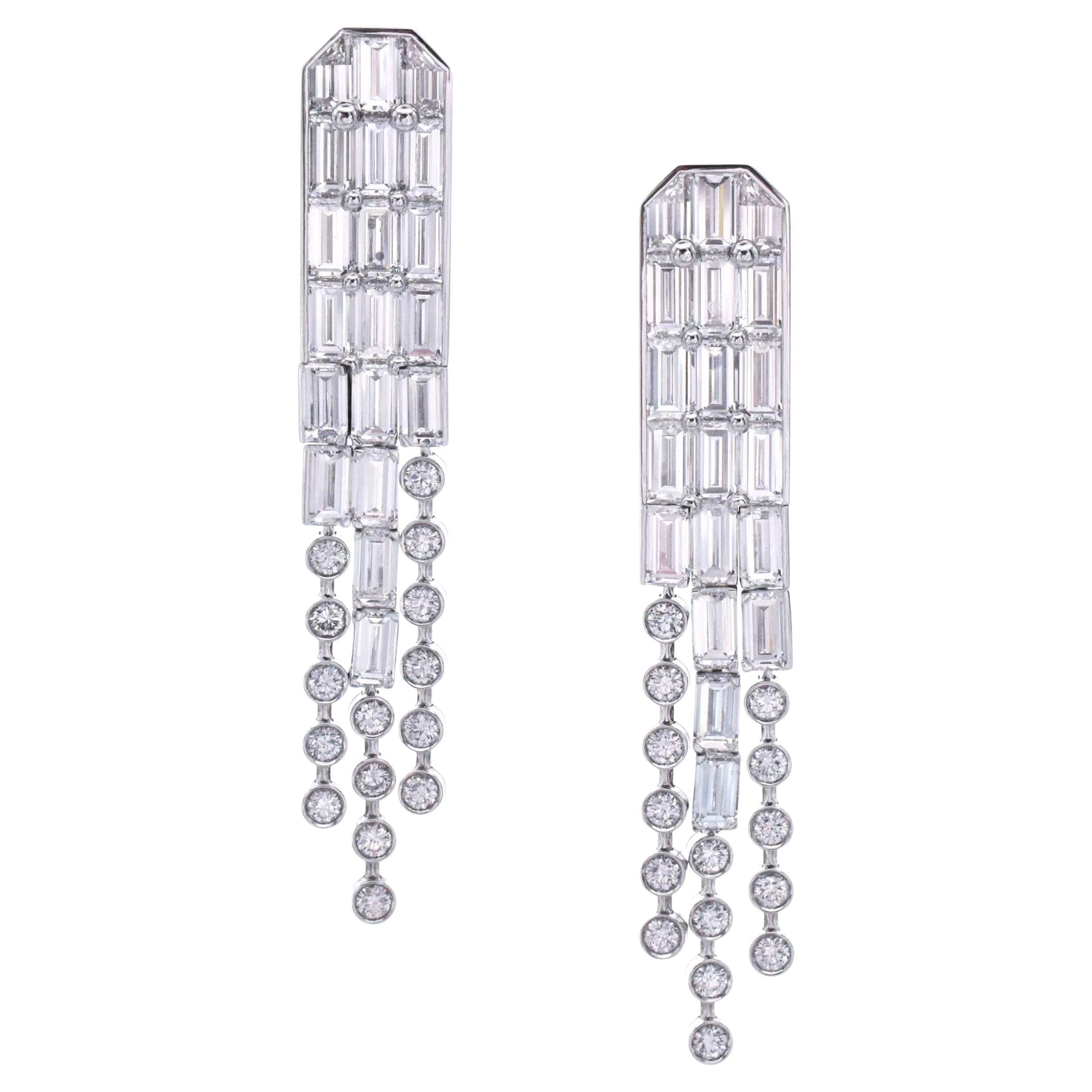 Hermès 'Gavroche"  Diamond Waterfall Earrings For Sale