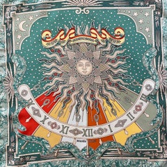 Echarpe Gavroche Hermès "Carpe Diem" 1994