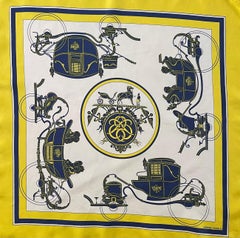 Foulard Gavroche Hermès "Ex-Libris" 1998