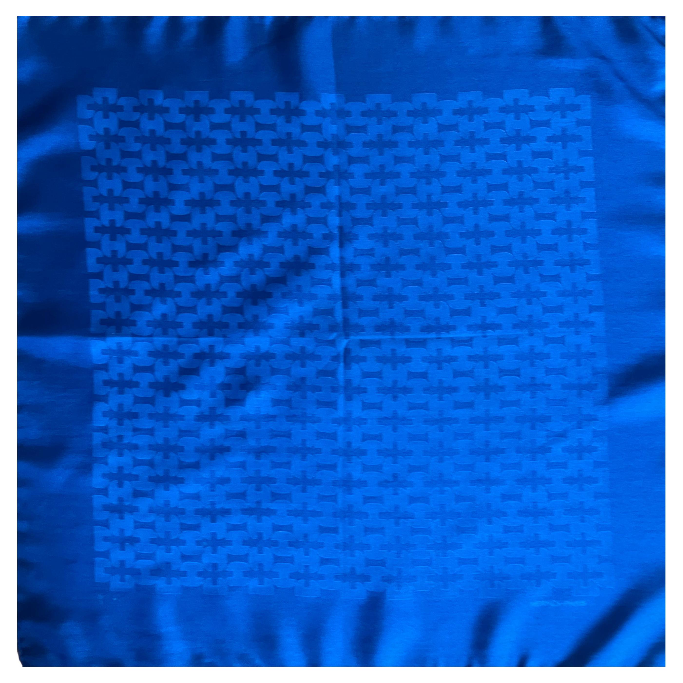 Hermès Gavroche Silk Scarf In Navy Blue For Sale