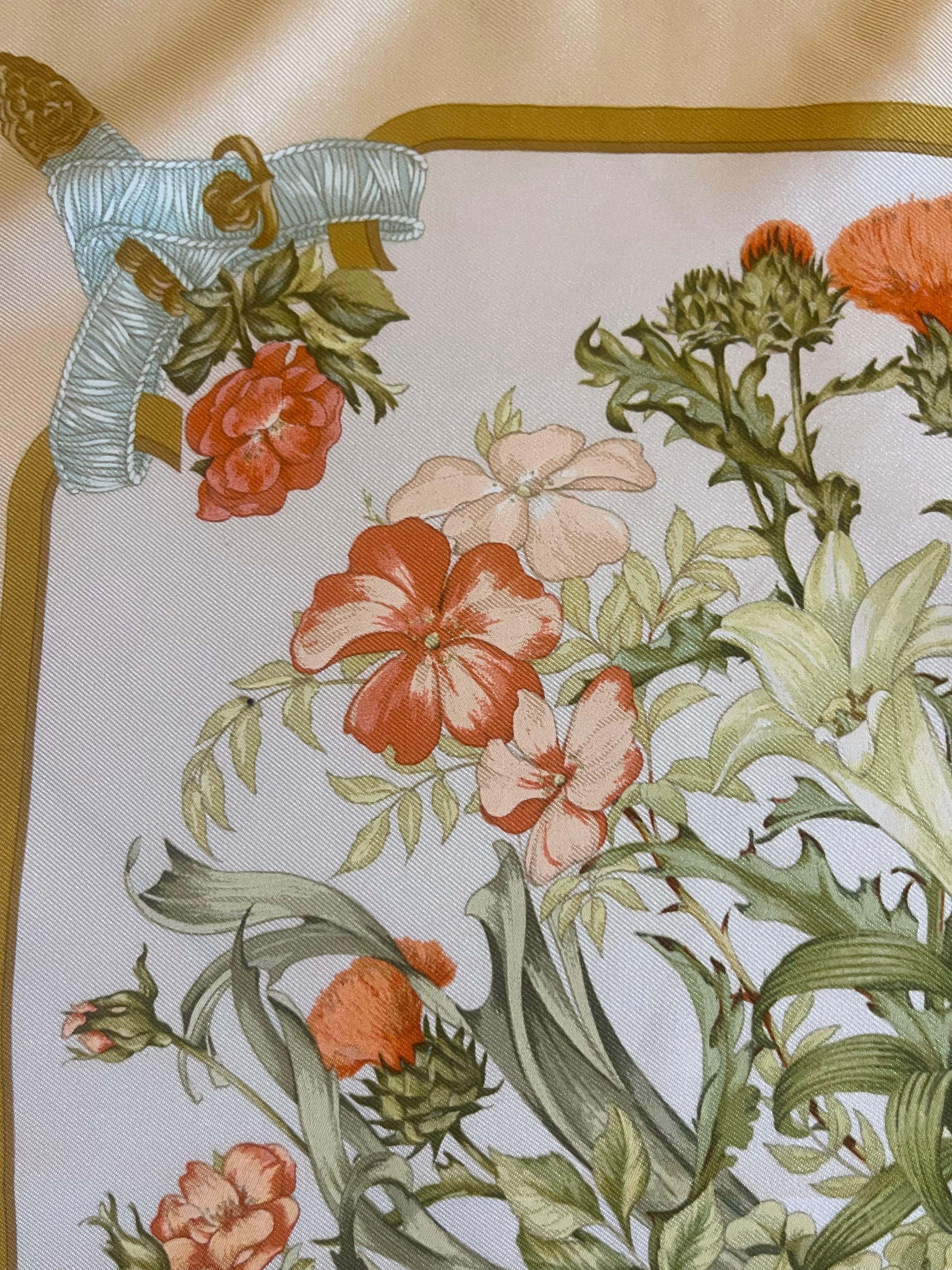 Women's or Men's Hermès Gavroche Silk Scarf “Regina” 1997 For Sale