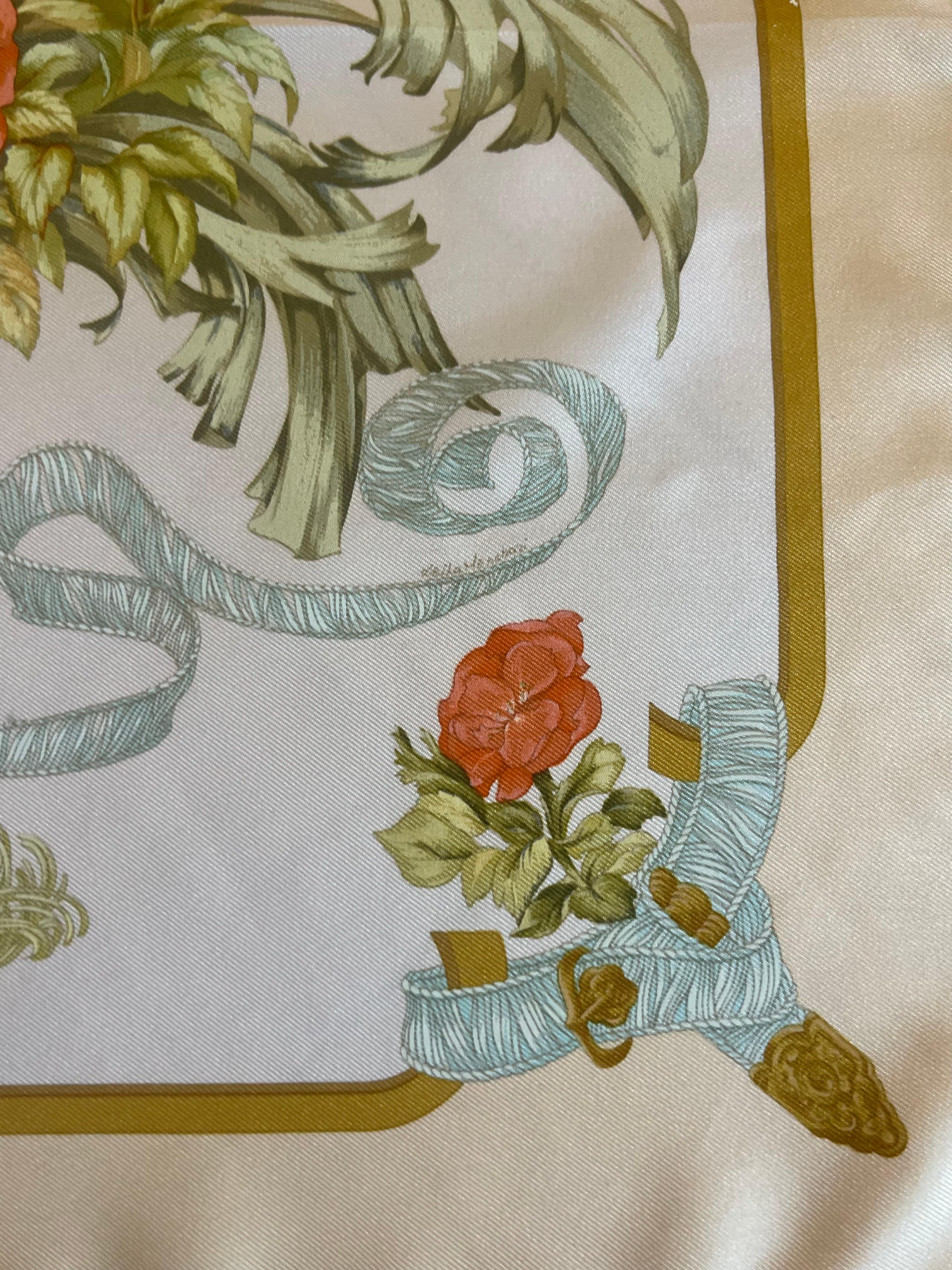 Hermès Gavroche Silk Scarf “Regina” 1997 For Sale 3