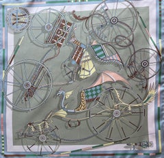 Hermès Gavroche Silk Scarf "Voitures En Equilibre" 2024