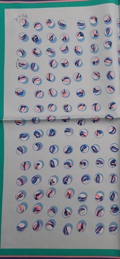 Hermès Gavroche Small Silk Scarf Pocket Square Jeu de Billes Marbles 42 cm