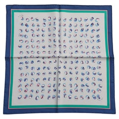 Hermès Gavroche Small Silk Scarf Pocket Square Jeu de Billes Marbles 42 cm