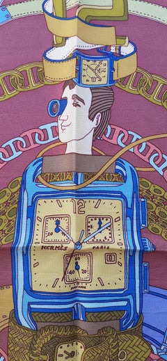 Hermès Gavroche Small Silk Scarf Pocket Square Monsieur Montres Pierre Marie