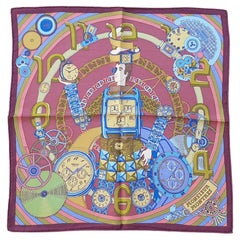 Hermès Gavroche Small Silk Scarf Pocket Square Monsieur Montres Pierre Marie