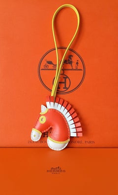Hermès Geegee Iroquois Camail Horse Bag Charm in Leather