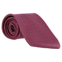 Hermes Geometric - Circuit Pattern Silk Tie