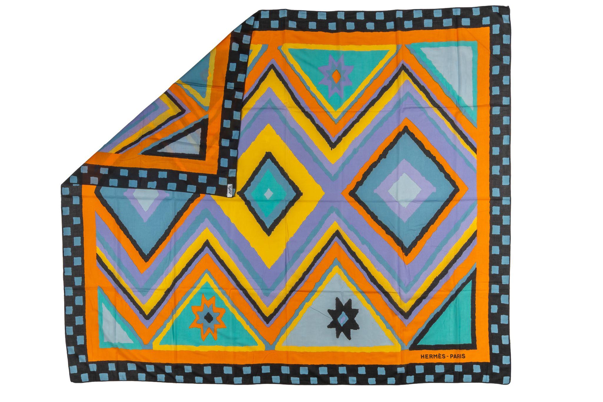 Hermès multicolor geometric beach sarong . Mint condition. 
Comes without box.