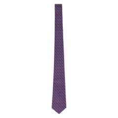 Hermes Geometric Pattern Silk Tie