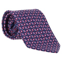 Hermes Geometric Pattern Silk Tie