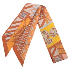 Hermès Geometrie Cretoise Seide Twilly Orange