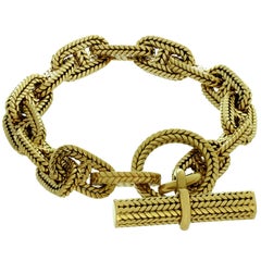 Hermès George L'Enfant Chain d'Ancre 18 Karat Yellow Gold Medium Bracelet