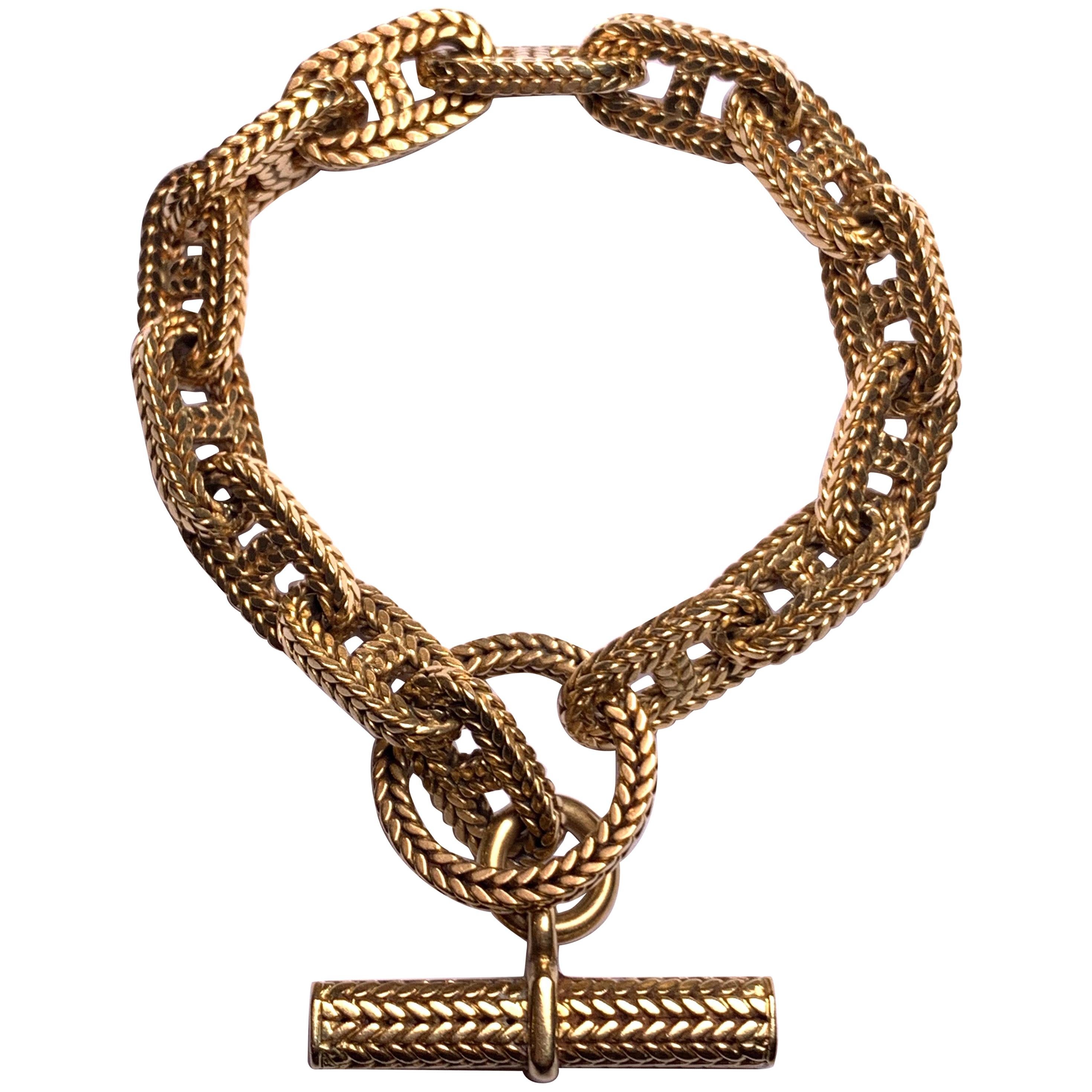 Hermes / Georges Lenfant 18 Carat Gold Chaine D’Ancre Vendome Bracelet
