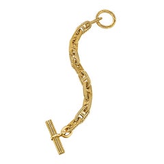 Hermes Georges L'Enfant Chaine D'Ancre Gold Vintage Toggle Link Bracelet