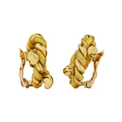 Hermes Georges L'Enfant Vintage Knot Clip Earrings