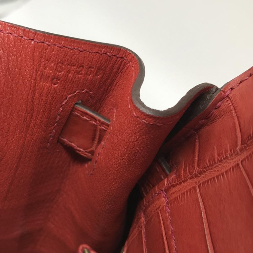 Hermès Geranium Matte Alligator 32cm Kelly Retourne Bag 3